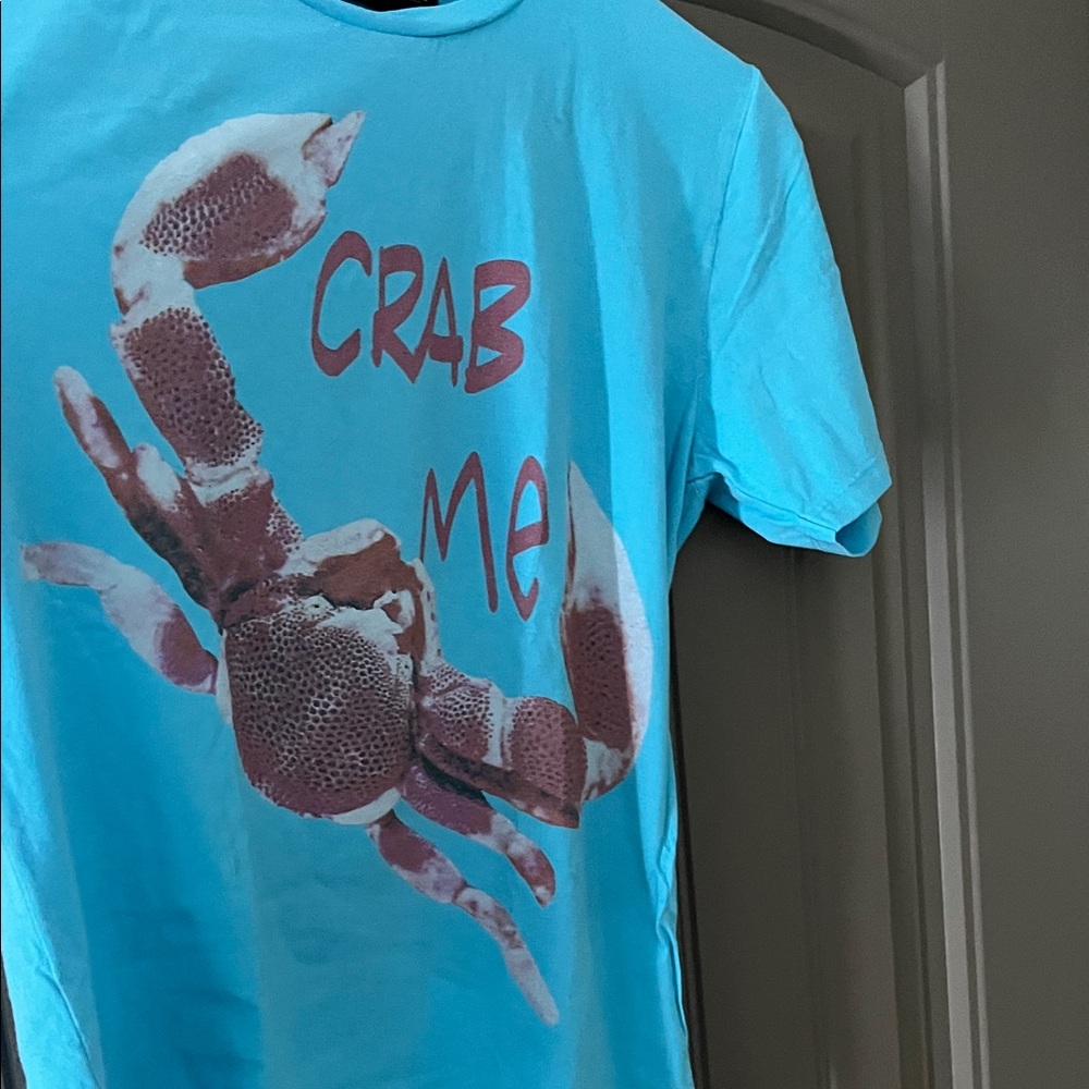 Etro Turquoise Crab Graphic Men's Tee
